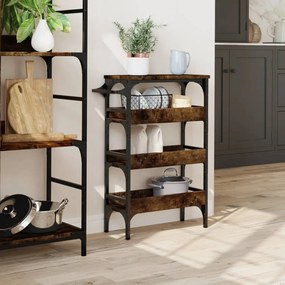 vidaXL Τρόλεϊ Κουζίνας Καπνιστή Δρυς 53x20x76 εκ. Επεξεργασμένο Ξύλο