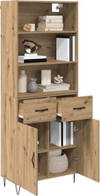 vidaXL Highboard 2 pcs Artisan Oak 69,5 x 34 x 180 εκ.