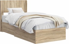 vidaXL Καλάθι με αποθήκη και κεφαλάρι Sonoma Δρυς 90 x 190 cm