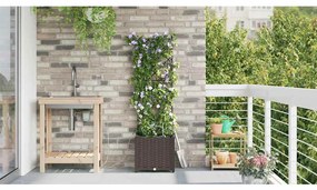 vidaXL Ζαρντινιέρες κήπου Καφέ 40 x 40 x 142 cm Ατσάλι