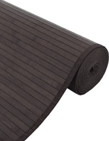 vidaXL Χαλί Ορθογώνιο Σκούρο Καφέ 70 x 1000 εκ. Μπαμπού
