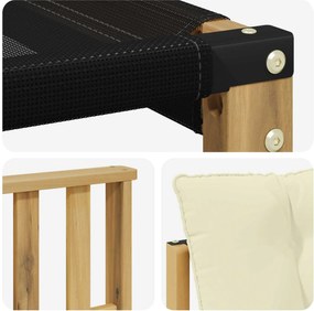 vidaXL Σειρά Καναπέ Εξωτερικού με μαξιλάρι 7 pcs Λευκό και Κρεμ
