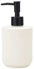 Δοχείο Κρεμοσάπουνου Κεραμικό Ripple 02-29975 300ml Φ7,5x15cm White-Black Estia Κεραμικό