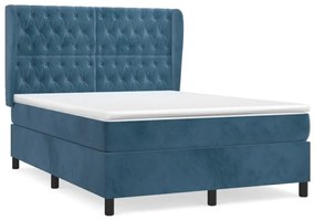 ΚΡΕΒΑΤΙ BOXSPRING ΜΕ ΣΤΡΩΜΑ ΣΚΟΥΡΟ ΜΠΛΕ 140X190 ΕΚ. ΒΕΛΟΥΔΙΝΟ 3129391