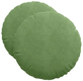 vidaXL Μαξιλάρια καθισμάτων 2 pcs Ανοιχτό Πράσινο Ø 40 x 13 εκ.