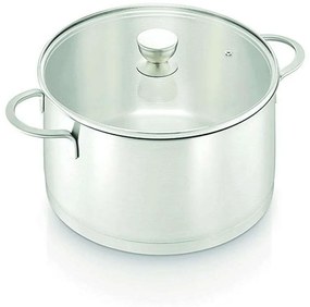 Κατσαρόλα Με Γυάλινο Καπάκι 30002455 Φ28cm Silver 28cm Stainless Steel