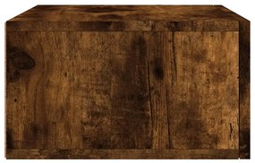 vidaXL Κομοδίνο Επιτοίχιο Καπνιστή Δρυς 35 x 35 x 20 εκ.