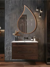 Stewehome Ασύμμετρος καθρέφτης τοίχου από γυαλί 75x50 cm