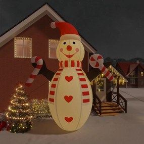 vidaXL Χιονάνθρωπος Φουσκωτός Χριστουγεννιάτικος με LED 630 εκ.