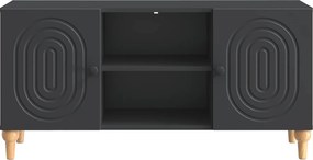vidaXL Ντουλάπι TV 102 x 34,5 x 50 cm Μαύρο Επεξεργασμένο Ξύλο