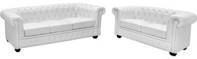 Σαλόνι Σετ 2Τμχ Chesterfield White