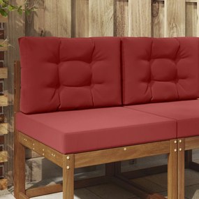 vidaXL Μαξιλάρι Καναπέ Εξωτερικού Χώρου 2 pcs Μπορντό Πολυεστέρας