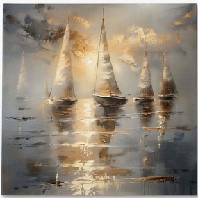 Πίνακας Καμβάς 529TCR2332 70x70cm Multi Wallity Τετράγωνοι Ξύλο, Καμβάς