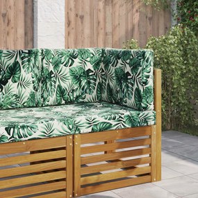 vidaXL Μαξιλάρι Καναπέ Εξωτερικού Χώρου 3 pcs Σχέδιο Φύλλου