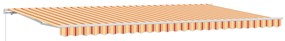 vidaXL Σκηνίτσα Αναδιπλούμενη Striped Κίτρινο, Πορτοκαλί. 600 x 350 εκ