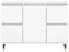 vidaXL Ντουλάπι Μπάνιου Λευκό 80 x 33 x 60 εκ. Επεξεργασμένο Ξύλο