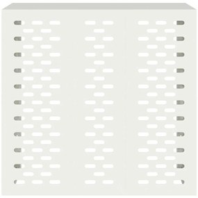 vidaXL Κάλυμμα κλιματιστικού Λευκό 110 x 50 x 105 εκ Ατσάλι
