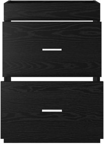 vidaXL Ντουλάπι Κάτω από τον Νιπτήρα Μαύρη Δρυς 56 x 37,5 x 81 εκ