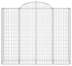 vidaXL Συρματοκιβώτια Τοξωτά 2 τεμ. 200x50x160/180 εκ. Γαλβαν. Ατσάλι