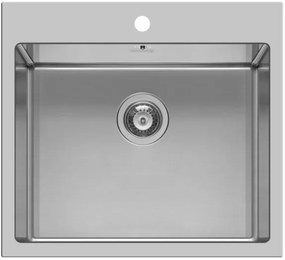 Pyramis Istros 1B Ισόπεδος Νεροχύτης 55x51cm Inox Brushed (101041701)