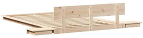 vidaXL Σκελετός Κρεβατιού Καφέ 135 x 190 cm ξύλο