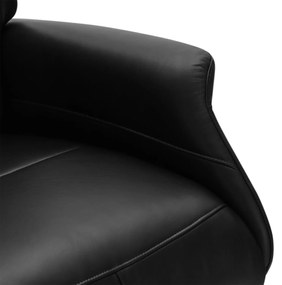 Delta Recliner Black Leather/Black