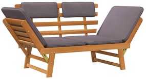 vidaXL Παγκάκι Κήπου 2 σε 1 190 εκ. Μασίφ Ξύλο Ακακίας με Μαξιλάρια