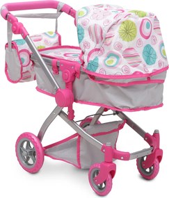 Doll pram Pink rose 9651b