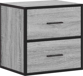vidaXL Επίτοιχο κομοδίνο Grey Sonoma 40x31x39,5 cm
