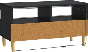 vidaXL Ντουλάπα LED Τηλεόρασης ARNHEM 81 x 35 x 43 εκ. Μαύρο