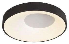 Πλαφονιέρα Οροφής D48x9cm LED 36W 3300lm 3CCT Μαύρο Μέταλλο -Ακρυλικό Inlight 42040-Black
