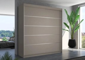 Ντουλάπα Soares 200 συρόμενη-Γκρεζ