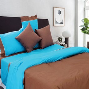 Σετ Σεντόνια 3Τμχ. Με Φάσα - Simi Chocolate Sb Home Single 170x270cm Χωρίς Λάστιχο 100% Cotton