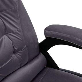 VidaXL Καρέκλα Γραφείου Σκούρο Γκρι Βελούδινη