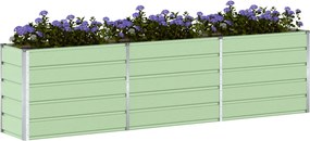 vidaXL Γλάστρα Παστέλ Πράσινο 290 x 90 x 77 εκ Επικαλυμμένος Χάλυβας
