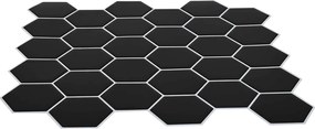 vidaXL Εξάγωνο Πλακάκι 50 pcs Μαύρο 30 x 30 cm Πολυουρεθάνη και PET
