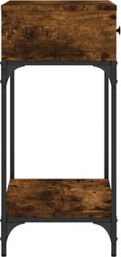 vidaXL Τραπέζι Κονσόλα Καπνιστή Δρυς 75x34,5x75 εκ. Επεξεργ. Ξύλο