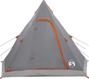 vidaXL Tipi Tent Water-Resistant 3 ατόμων Γκρι και Πορτοκαλί