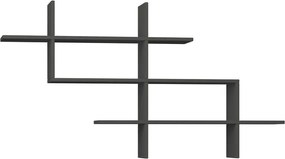 Ραφιέρα τοίχου Halic Megapap χρώμα ανθρακί 150x22x82εκ.