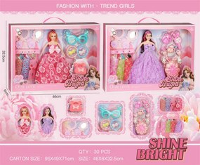 Σετ κούκλα με αξεσουάρ ομορφιάς - 2546B - 917468