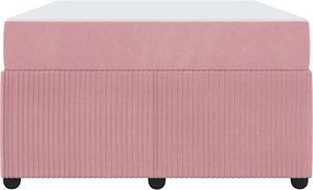 vidaXL Σκελετός Κρεβατιού με στρώμα Ροζ 120 x 200 cm ύφασμα
