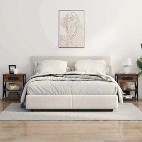 vidaXL Κομοδίνο 2 pcs Καφέ δρυς 41 x 31 x 51 εκ. Επεξεργασμένο ξύλο