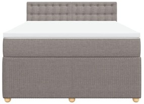 ΚΡΕΒΑΤΙ BOXSPRING ΜΕ ΣΤΡΩΜΑ TAUPE 140X200 ΕΚ. ΥΦΑΣΜΑΤΙΝΟ 3287497