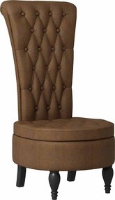 vidaXL Καναπέ με κουβέρτα Καφέ 56,5 x 70 x 110 εκ