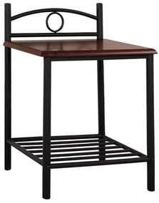 Κομοδίνο Suzie HM387 Wallnut Metal,Wood