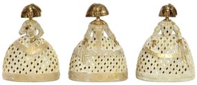 Διακοσμητική Φιγούρα DKD Home Decor Καθρέφτης Μπεζ Χρυσό Ρητίνη Ντάμα Παραδοσιακά (18 x 13 x 23 cm) (3 Μονάδες)