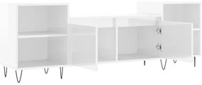 vidaXL Έπιπλο Τηλεόρασης Γυαλ. Λευκό 160x35x55 εκ. Επεξεργασμένο Ξύλο