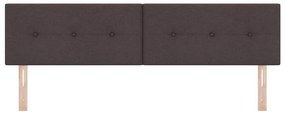 vidaXL LED Κεφαλάρι με φώτα λωρίδας LED Σκούρο Καφέ 180 cm ύφασμα