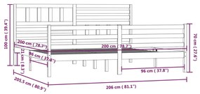 ΠΛΑΙΣΙΟ ΚΡΕΒΑΤΙΟΥ ΛΕΥΚΟ 200 X 200 ΕΚ. ΑΠΟ ΜΑΣΙΦ ΞΥΛΟ 3101109