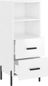 vidaXL Ντουλάπι Γυαλιστερό Λευκό 34,5x34x90 εκ. Επεξεργασμένο Ξύλο
